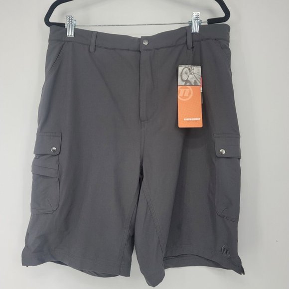 NOVARA Men's Cycling Biking Shorts Metro Gel Double Chamois Gray Size XL NEW - Picture 2 of 10